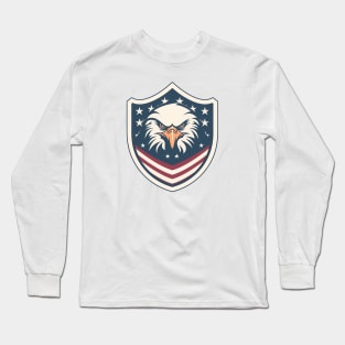 Bald Eagle Independence Day Emblem Long Sleeve T-Shirt